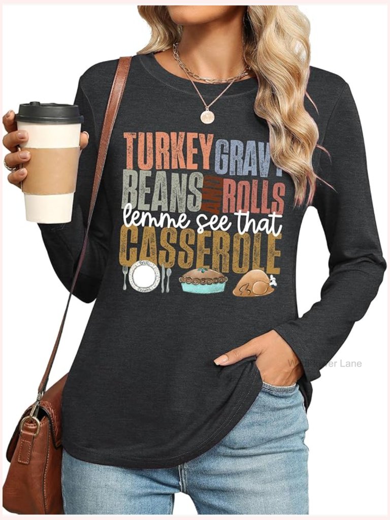 Funny Thanksgiving Turkey Shirt Long Sleeve Gobble T Shirt